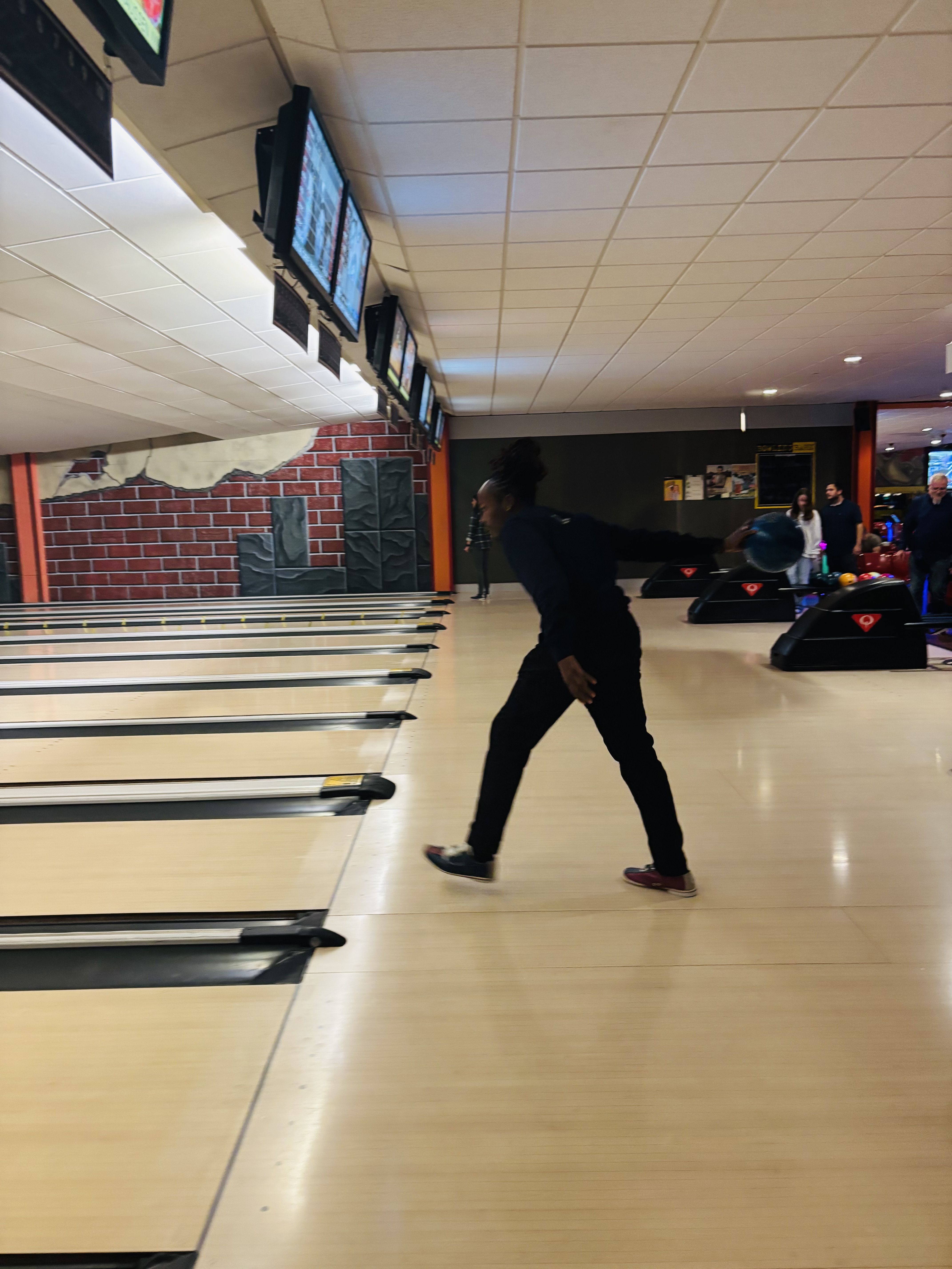 Beim Bowling in Markkleeberg