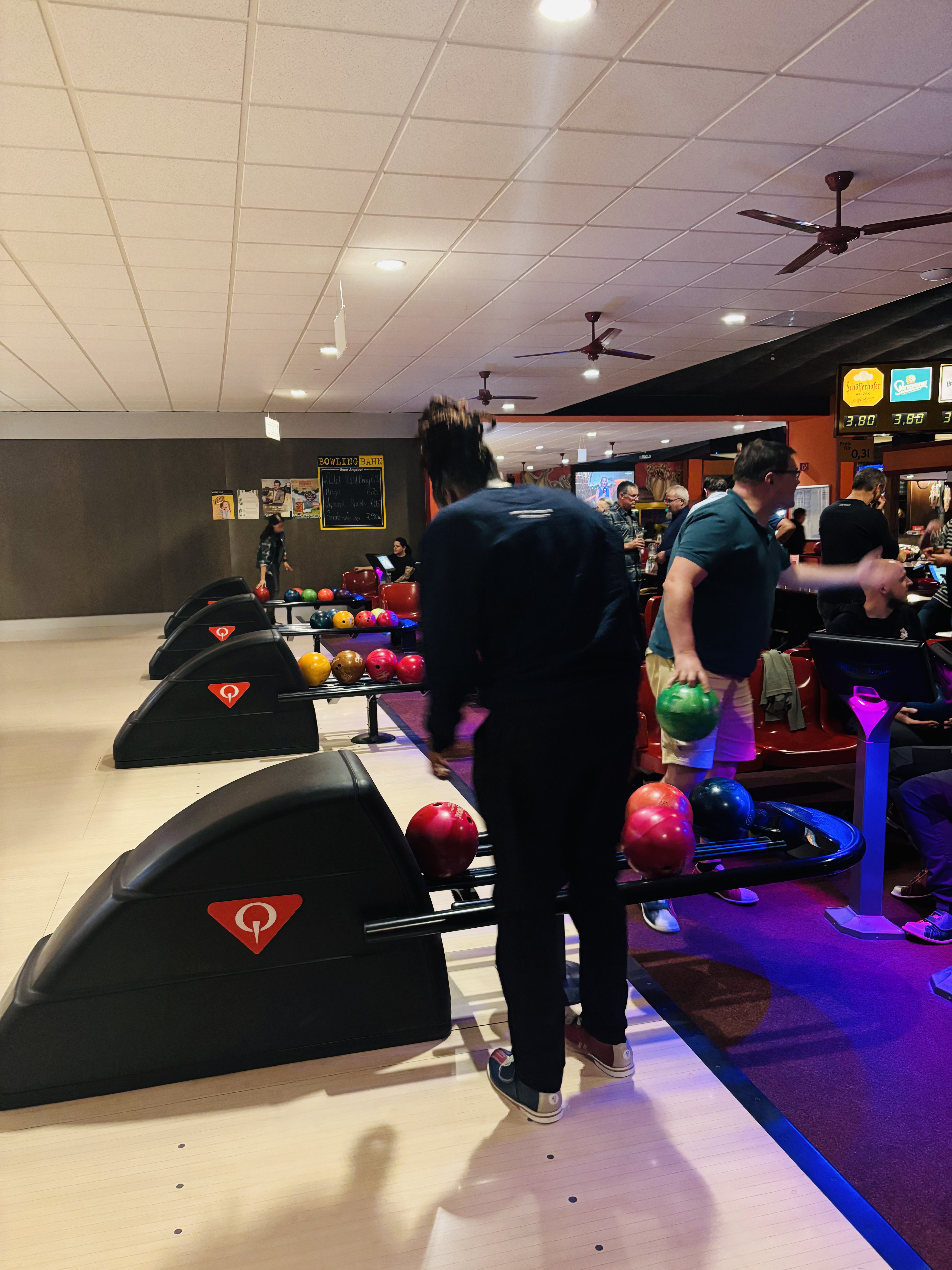 Beim Bowling in Markkleeberg