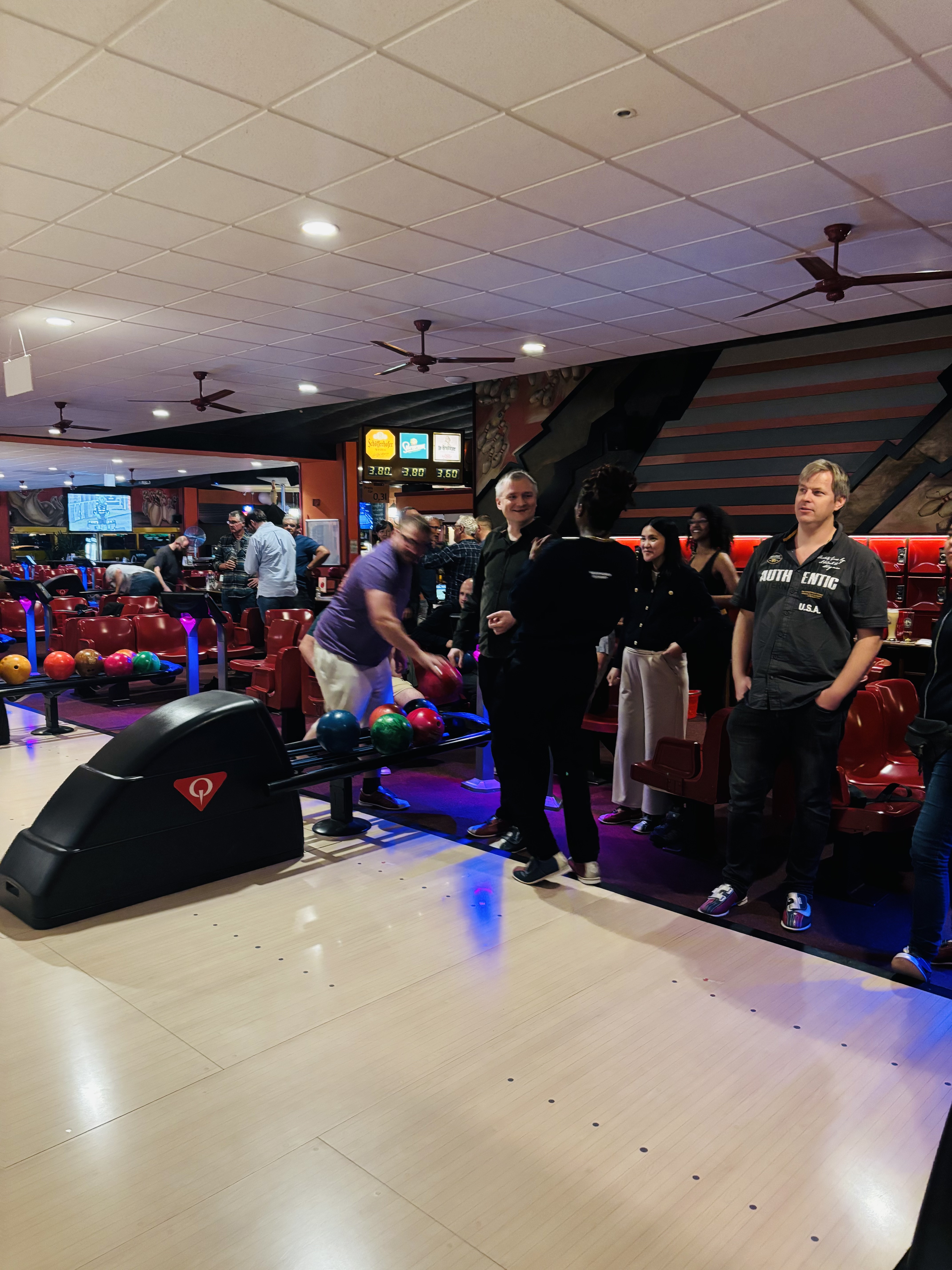 Beim Bowling in Markkleeberg