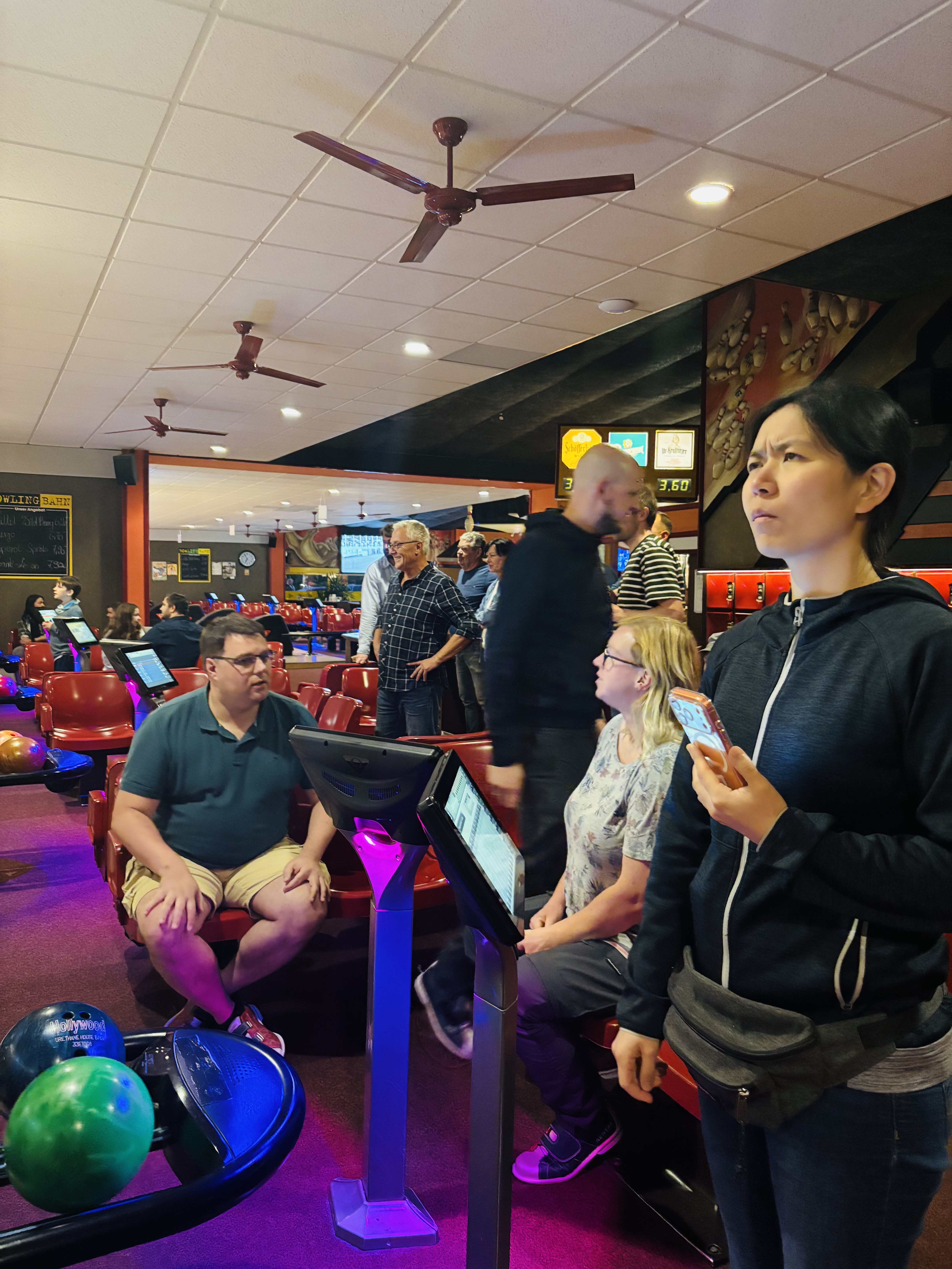 Beim Bowling in Markkleeberg
